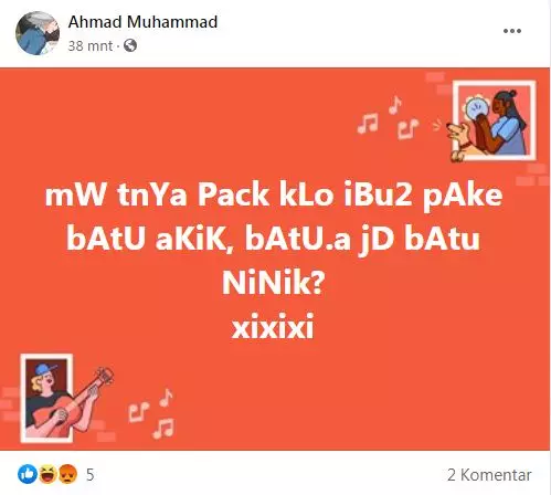 status FB merasa bingung © 2020 facebook.com