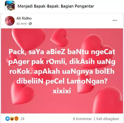 status FB merasa bingung © 2020 facebook.com