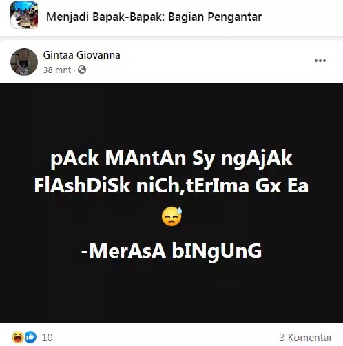 status FB merasa bingung © 2020 facebook.com
