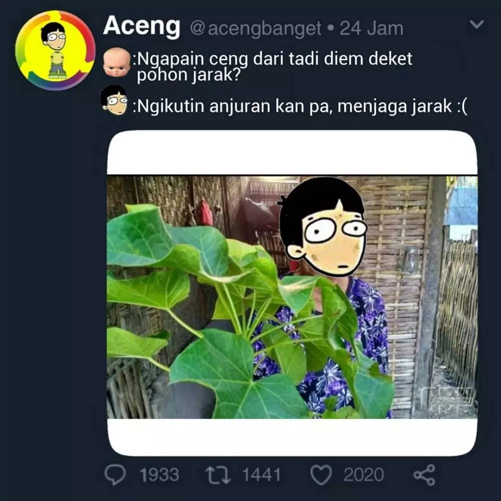 meme lucu orang terlalu santai © 2020 instagram.com