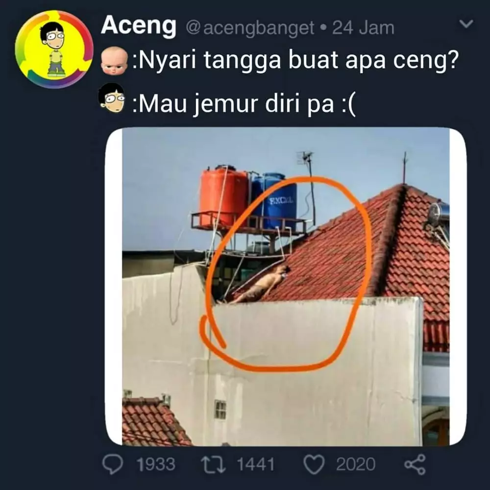 meme lucu orang terlalu santai © 2020 instagram.com