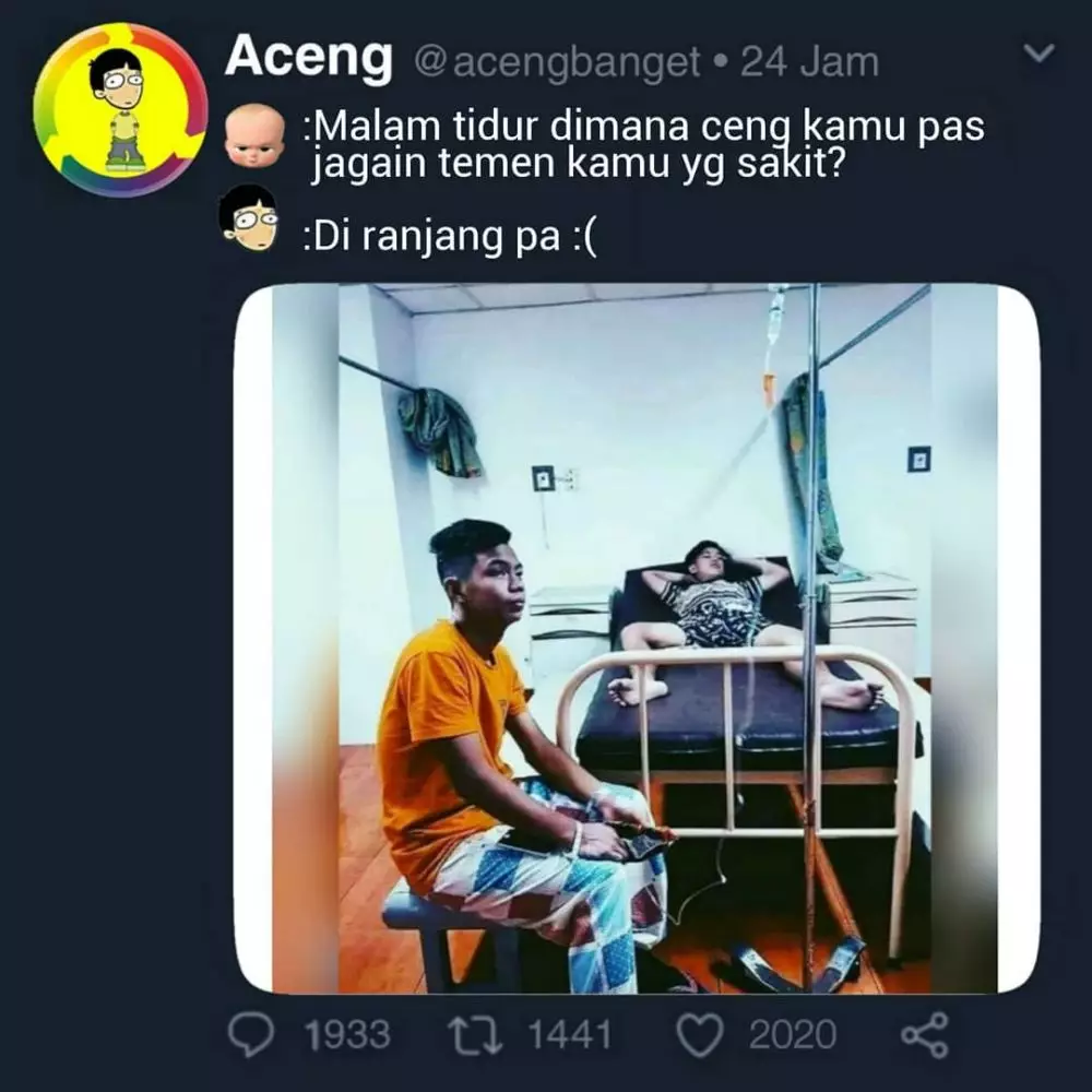 meme lucu orang terlalu santai © 2020 instagram.com