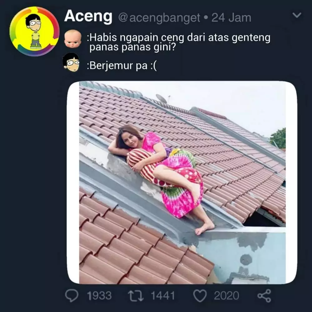 meme lucu orang terlalu santai © 2020 instagram.com