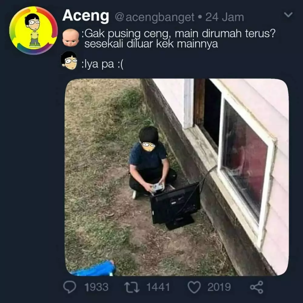 meme lucu orang terlalu santai © 2020 instagram.com