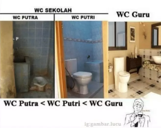 Meme toilet sekolah Berbagai sumber