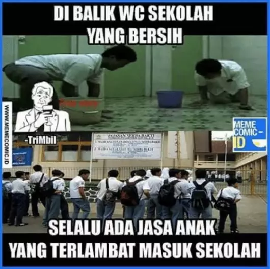 Meme toilet sekolah Berbagai sumber
