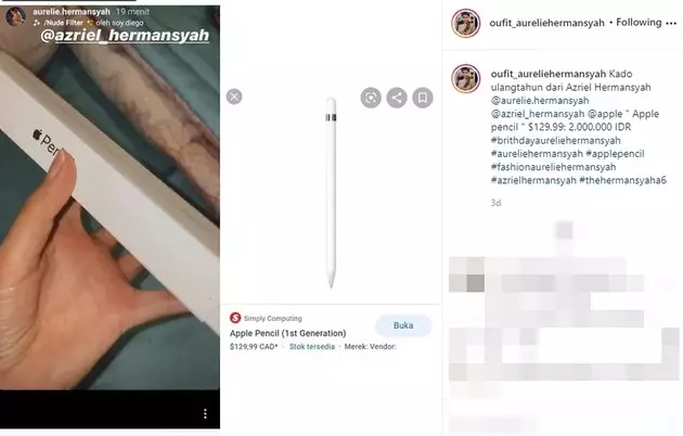 Hadiah mewah Aurel © 2020 brilio.net