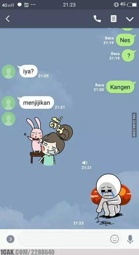chat lucu gangguin mantan © 2020 instagram.com