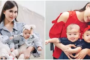 Momen 4 seleb momong anak kembar tanpa baby sitter, telaten banget