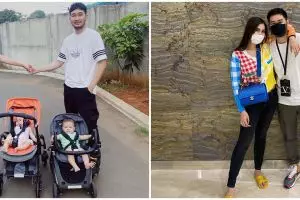 9 Momen Syahnaz dan Jeje main sepatu roda, terpeleset hingga jatuh