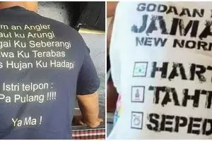 10 Tulisan lucu di kaus bapak-bapak ini bikin pengen ketawa