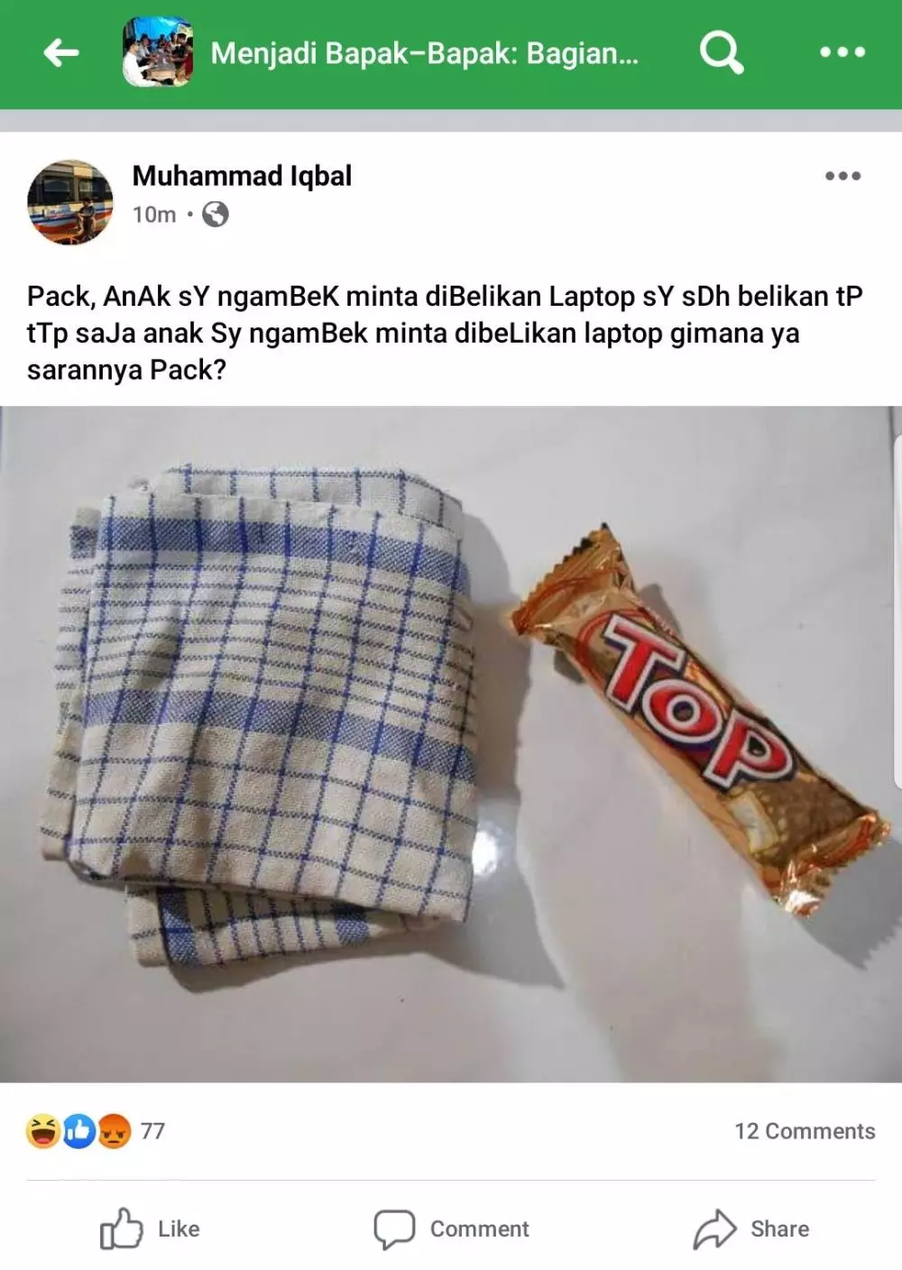 Postingan foto bapak-bapak di FB Facebook Postingan foto bapak-bapak di FB Facebook