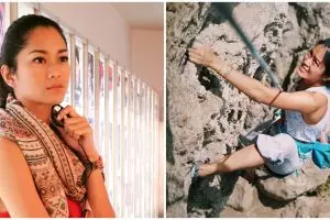 8 Potret Prisia Nasution olahraga ekstrem, silat hingga panjat tebing