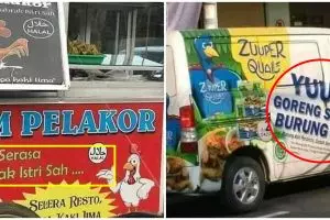 10 Slogan di spanduk jualan ini bikin auto mikir keras