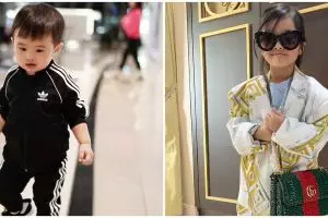 Gaya 7 balita seleb kenakan barang branded, stylish abis