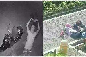 Tertangkap CCTV, aksi 7 orang kelewat narsis ini kocak