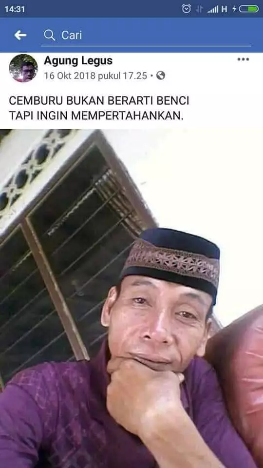 Status FB bapak-bapak galau Facebook