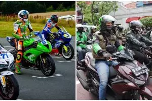 8 Potret lampu merah ala MotoGP ini bikin senyum tipis