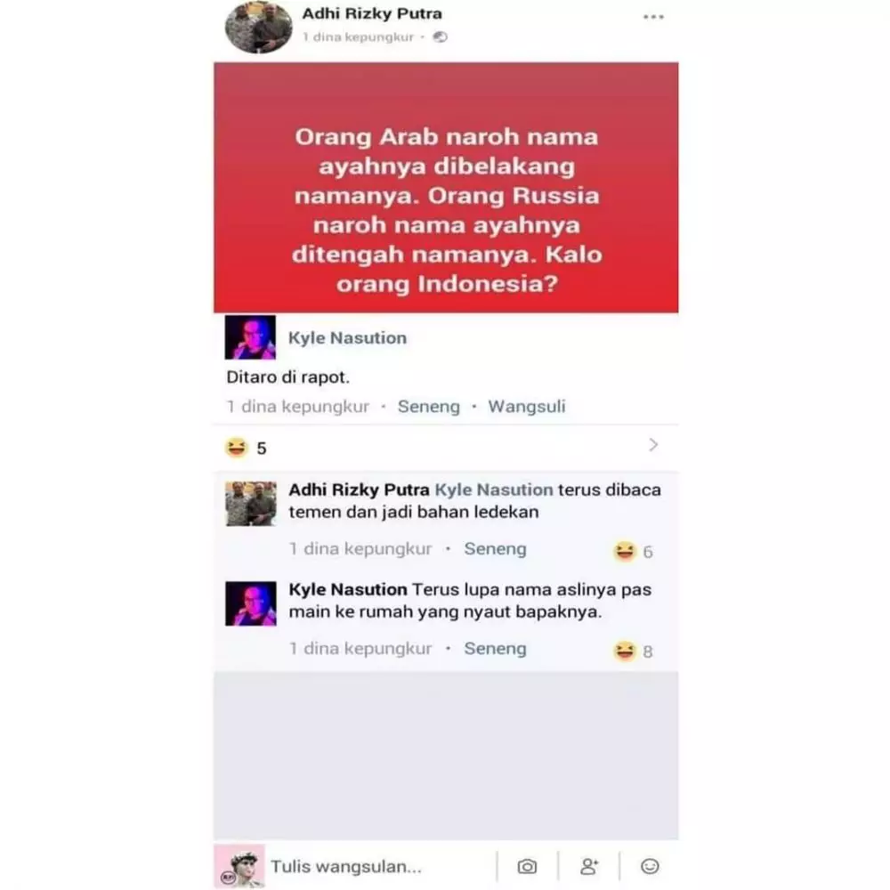 momen lucu tanya di FB © 2020 instagram.com