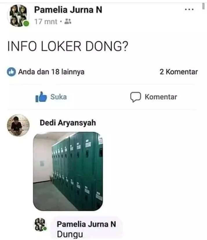 momen lucu tanya di FB © 2020 instagram.com