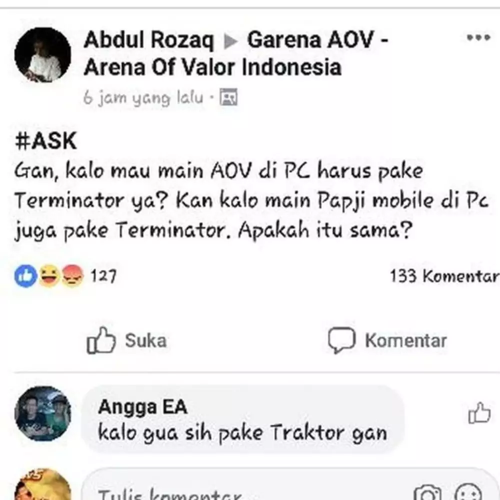 momen lucu tanya di FB © 2020 instagram.com