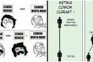 10 Meme lucu beda kebiasaan cowok dan cewek ini kocak abis