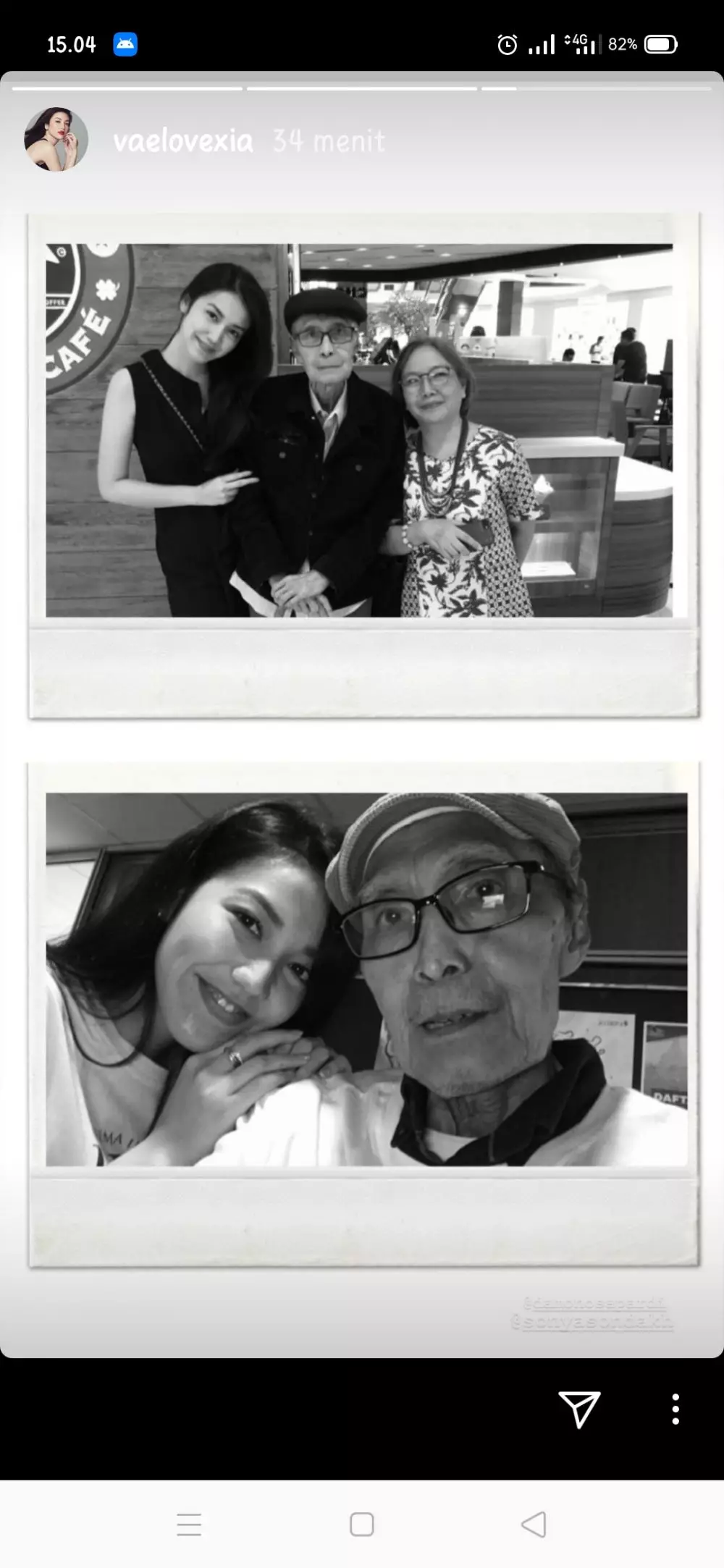 Velove Vexia mengenang Sapardi Djoko Damono © 2020 Instagram