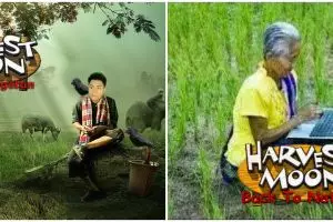 10 Foto editan Harvest Moon di kehidupan nyata versi lokal