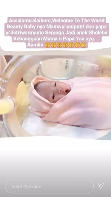 kelahiran buah hati ketiga detri warmanto Instagram