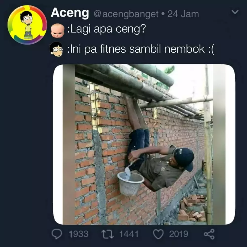 meme lucu pekerjaan berat © 2020 instagram.com