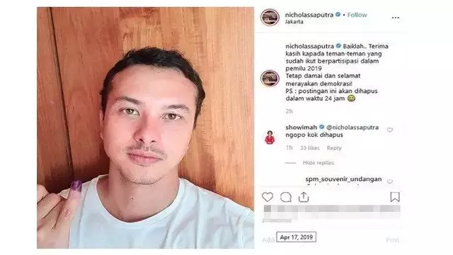 Nicholas dan Soimah instagram  Nicholas dan Soimah instagram