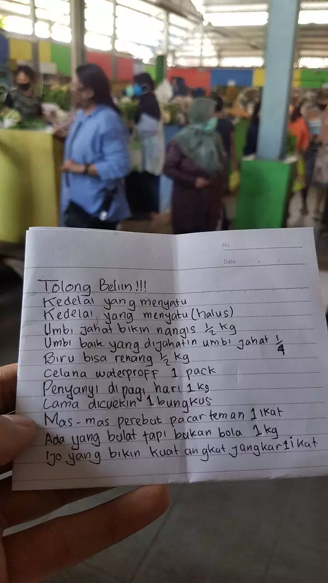 Daftar belanjaan berbagai sumber Daftar belanjaan berbagai sumber