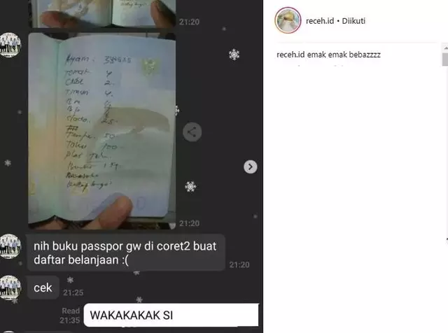 Daftar belanjaan berbagai sumber Daftar belanjaan berbagai sumber