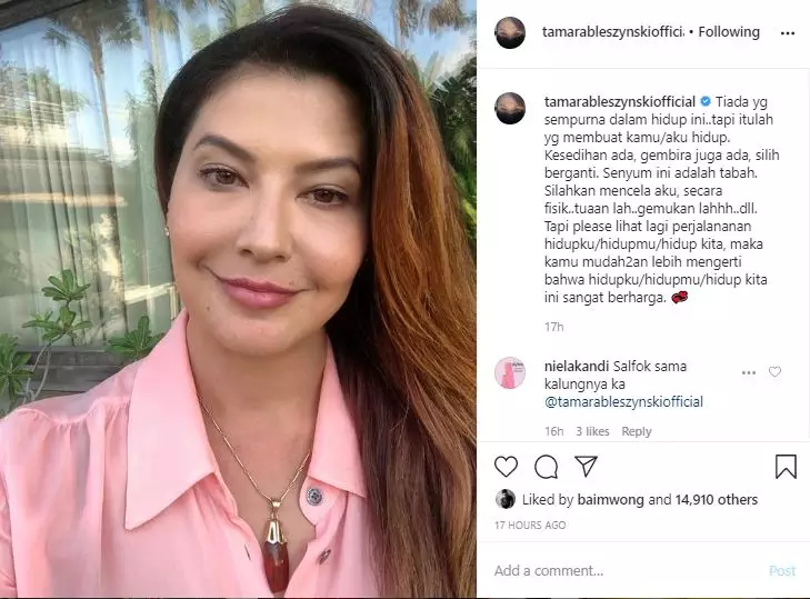 Tamara Bleszynski beri pesan menohok © 2020 brilio.net