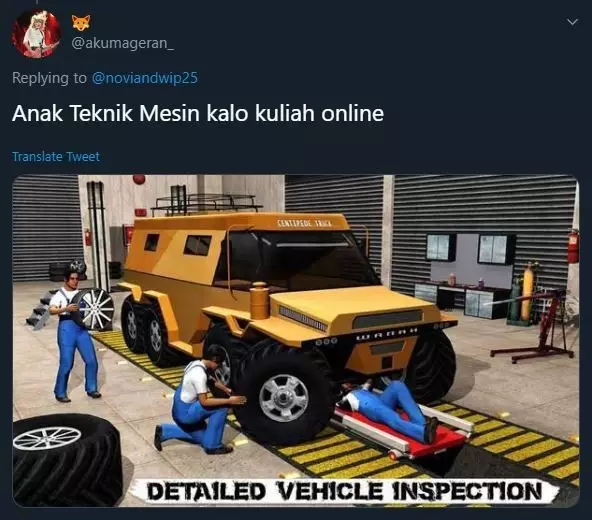 kuliah online lucu Twitter