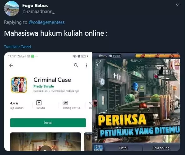kuliah online lucu Twitter