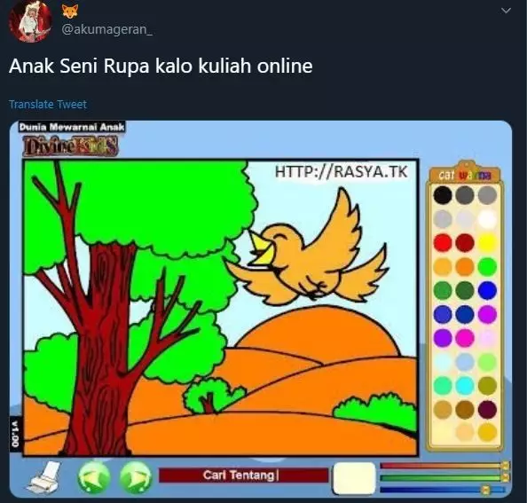 kuliah online lucu Twitter