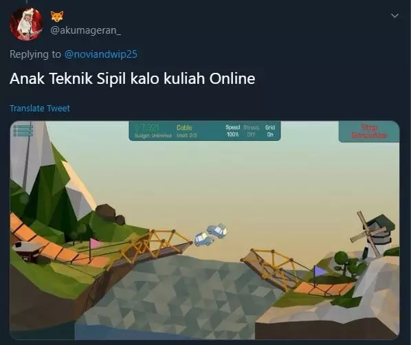 kuliah online lucu Twitter