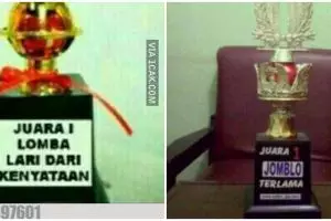 10 Potret piala kejuaraan ini absurdnya bikin dahi berkerut