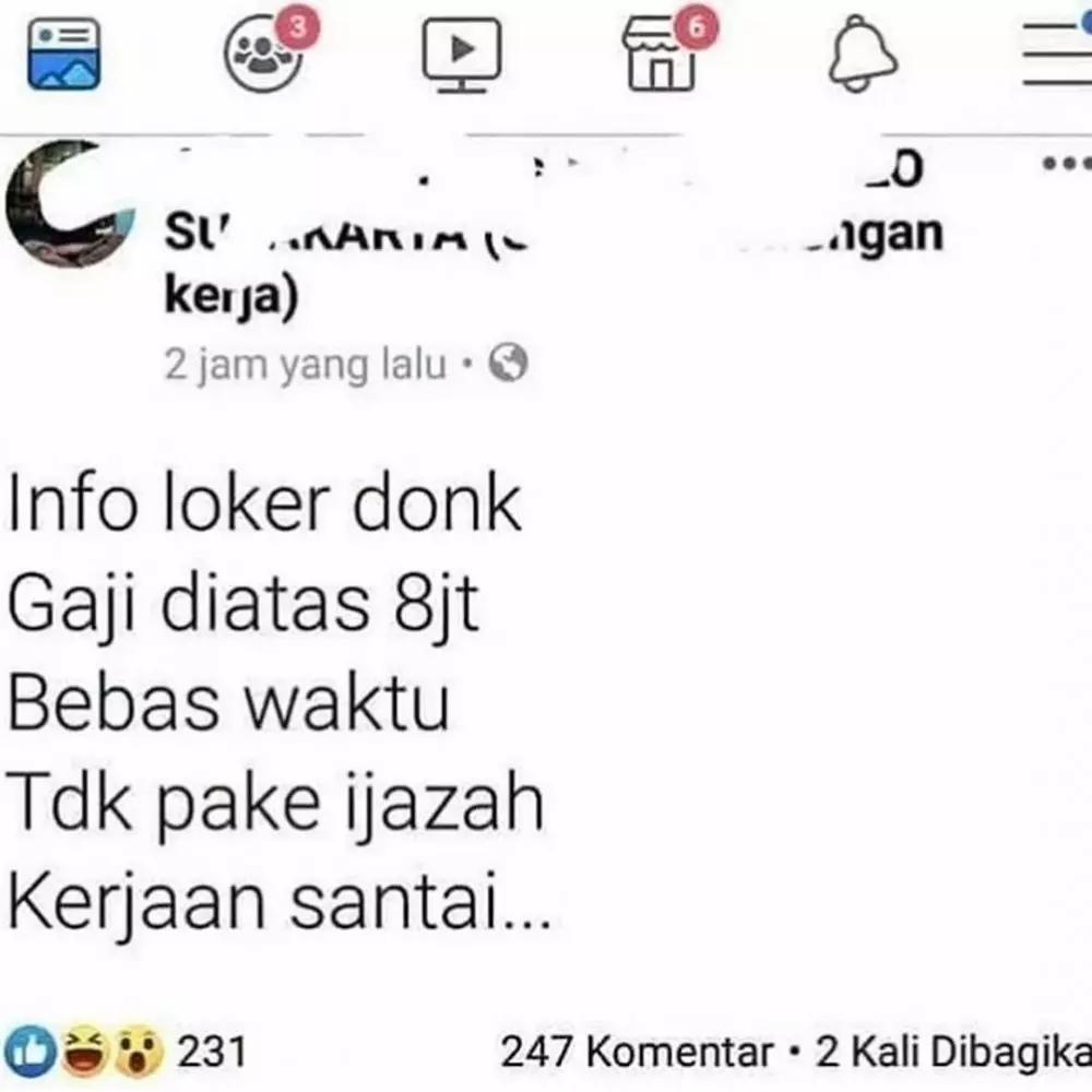 status fb di grup pencari kerja © 2020 instagram.com status fb di grup pencari kerja © 2020 instagram.com