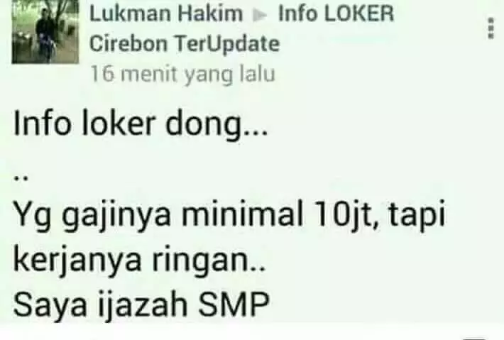 status fb di grup pencari kerja © 2020 instagram.com status fb di grup pencari kerja © 2020 instagram.com