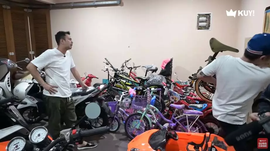 garasi motor sepeda Raffi YouTube