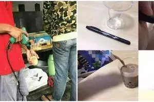 10 Momen lucu orang jualan minuman ini bikin tepuk jidat