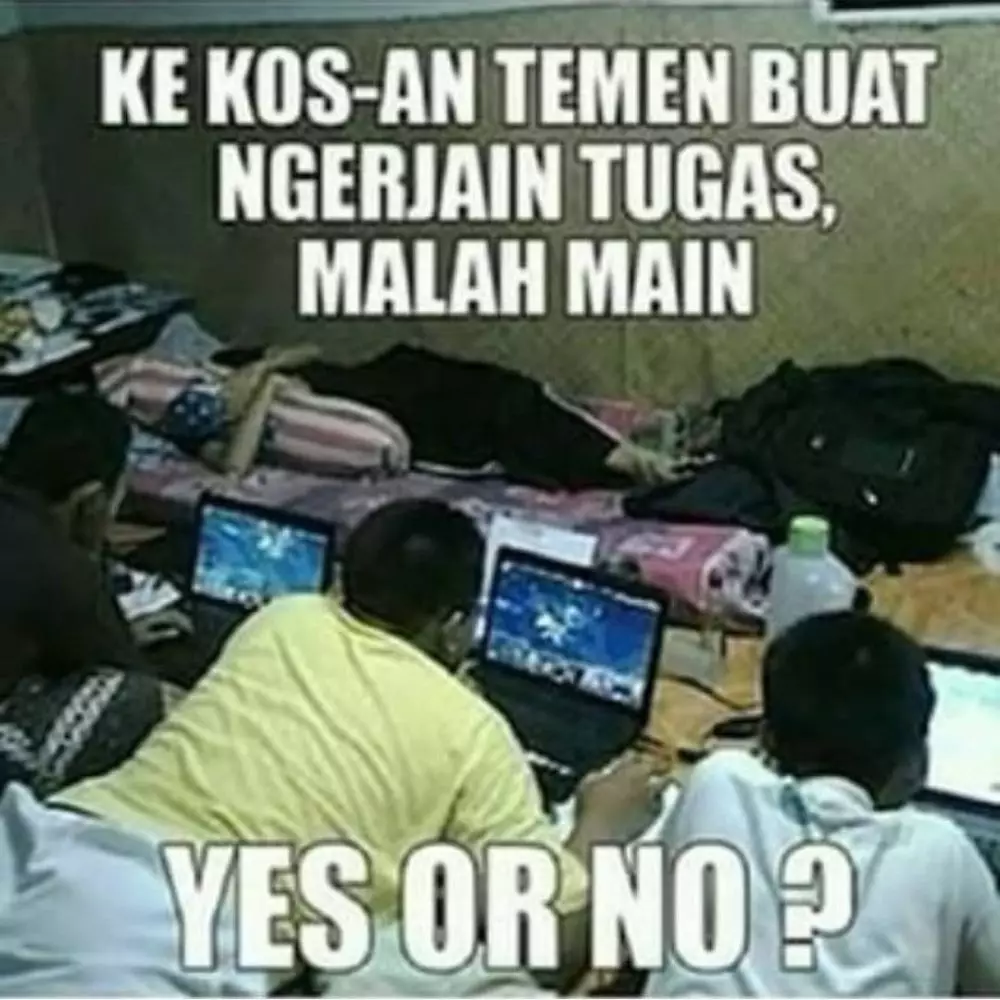 meme tipe orang ngerjain tugas © 2020 instagram.com