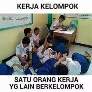 meme tipe orang ngerjain tugas © 2020 instagram.com
