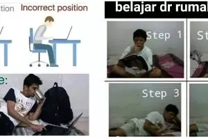 10 Meme lucu tipe orang ngerjain tugas ini bikin senyum nostalgia