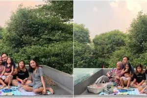 5 Potret keluarga Meisya Siregar piknik di rooftop, penuh keseruan