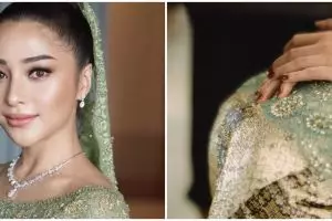 7 Potret detail kebaya Nikita Willy di momen lamaran, penuh filosofi