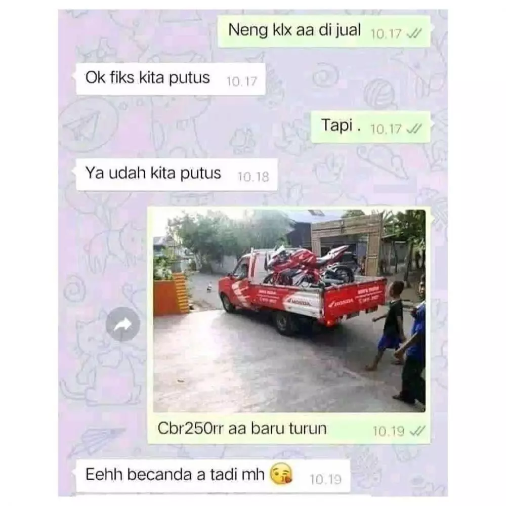 chat lucu pengen putus © 2020 instagram.com
