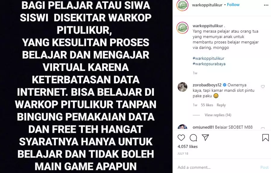 wifi sekolah gratis Instagram wifi sekolah gratis Instagram